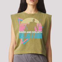 David And Goliath Christian Christianity Retro Garment-Dyed Women's Muscle Tee