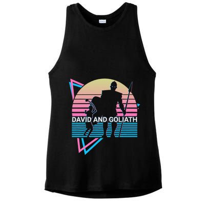David And Goliath Christian Christianity Ladies PosiCharge Tri-Blend Wicking Tank
