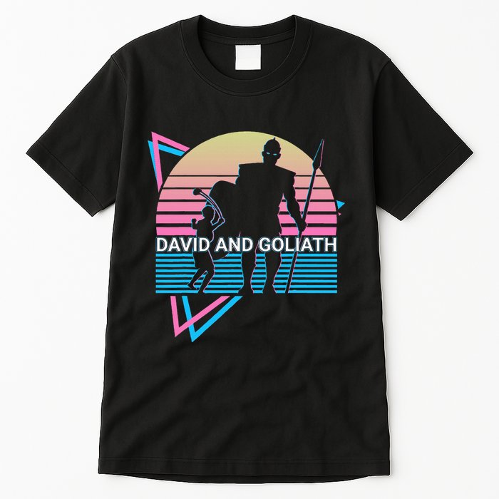 David And Goliath Christian Christianity Tall T-Shirt