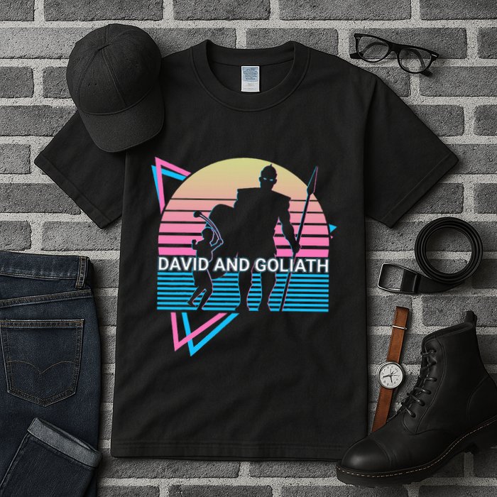 David And Goliath Christian Christianity Tall T-Shirt
