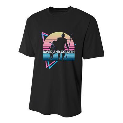 David And Goliath Christian Christianity Youth Performance Sprint T-Shirt