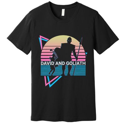 David And Goliath Christian Christianity Premium T-Shirt