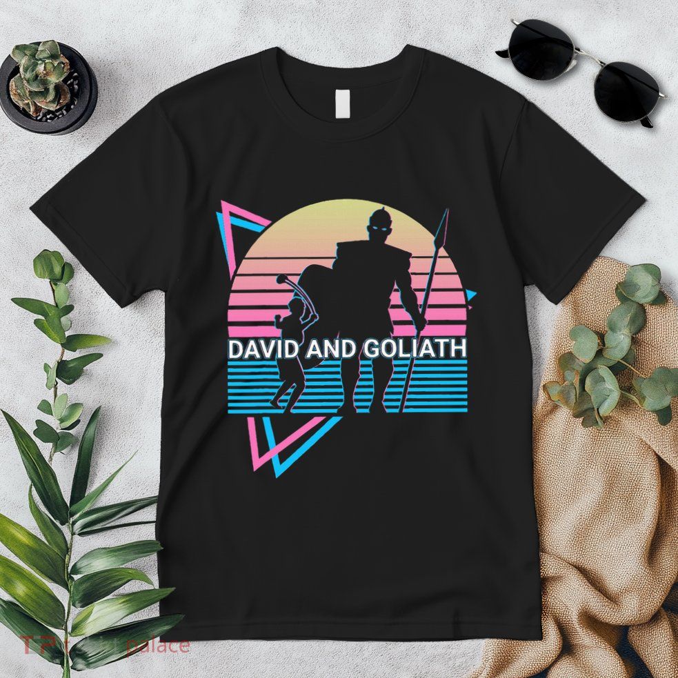 David And Goliath Christian Christianity Premium T-Shirt