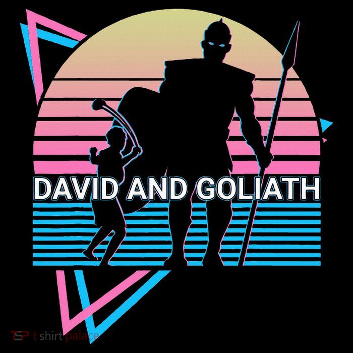 David And Goliath Christian Christianity Premium T-Shirt