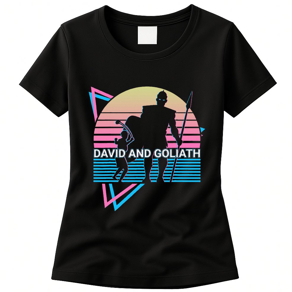 David And Goliath Christian Christianity Womens T-Shirt