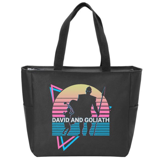 David And Goliath Christian Christianity Zip Tote Bag
