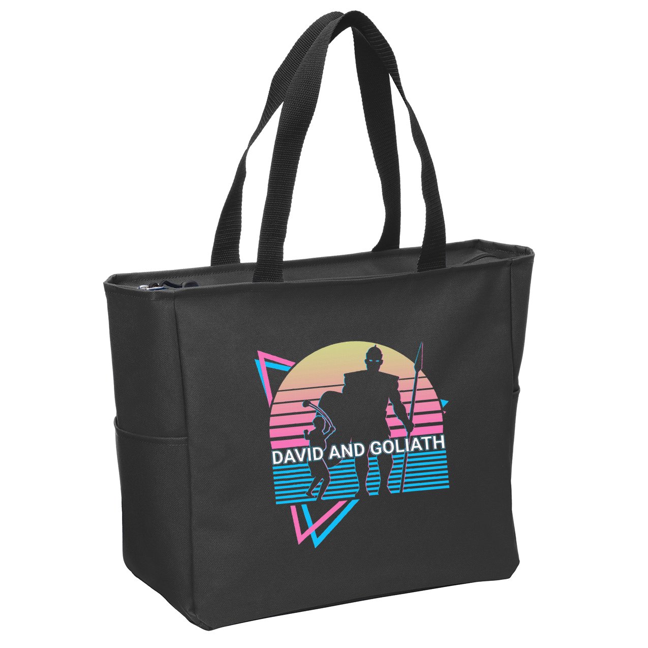 David And Goliath Christian Christianity Zip Tote Bag