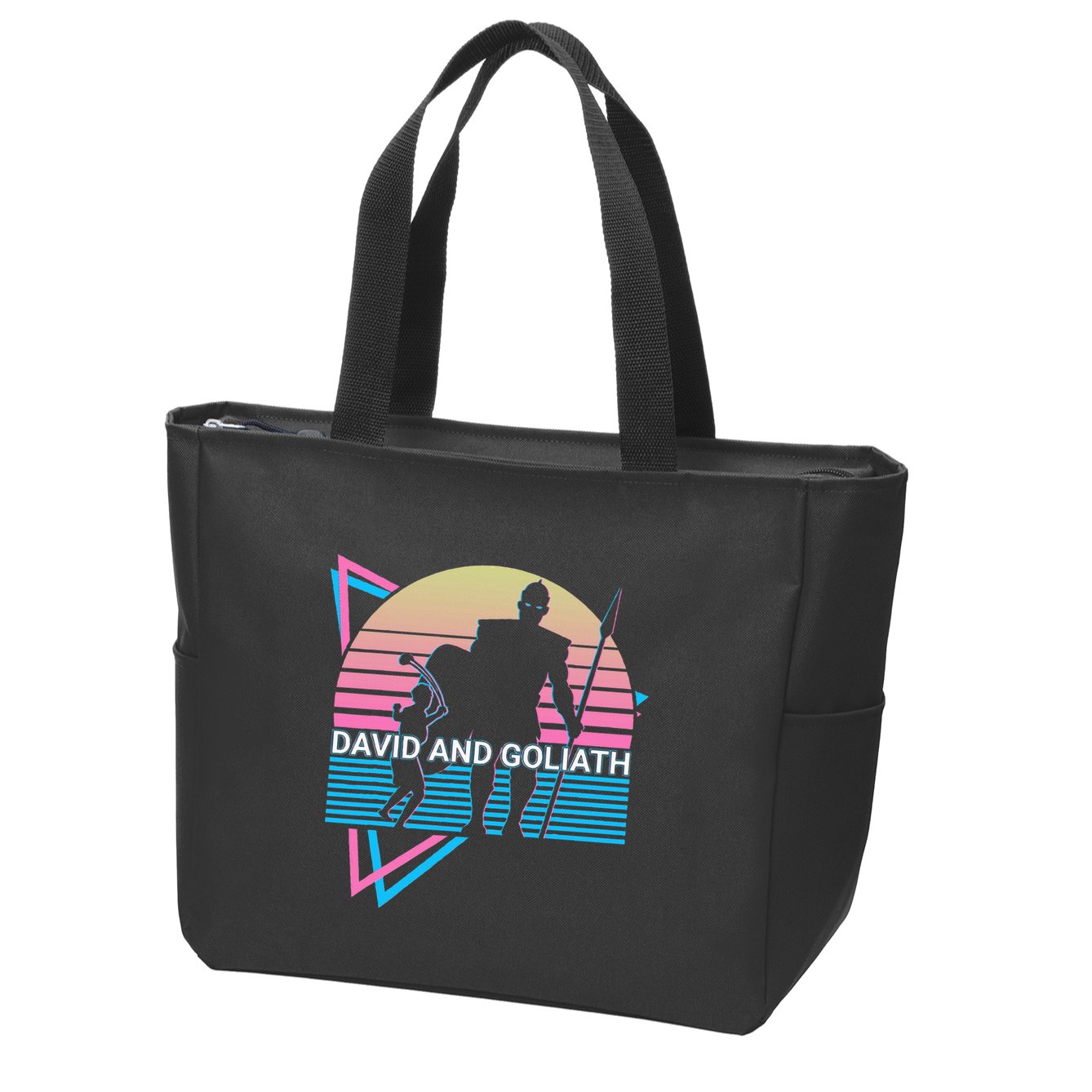 David And Goliath Christian Christianity Zip Tote Bag