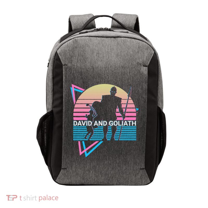 David And Goliath Christian Christianity Vector Backpack