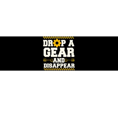 Drop A Gear And Disappear Dirt Track Race Racing Racers Bumper Sticker