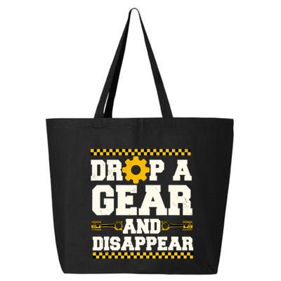 Drop A Gear And Disappear Dirt Track Race Racing Racers 25L Jumbo Tote