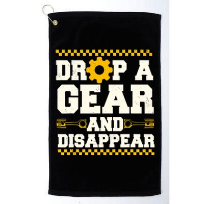 Drop A Gear And Disappear Dirt Track Race Racing Racers Platinum Collection Golf Towel