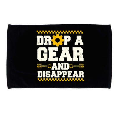 Drop A Gear And Disappear Dirt Track Race Racing Racers Microfiber Hand Towel