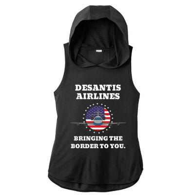 DeSantis Airlines Gift Ladies PosiCharge Tri-Blend Wicking Draft Hoodie Tank