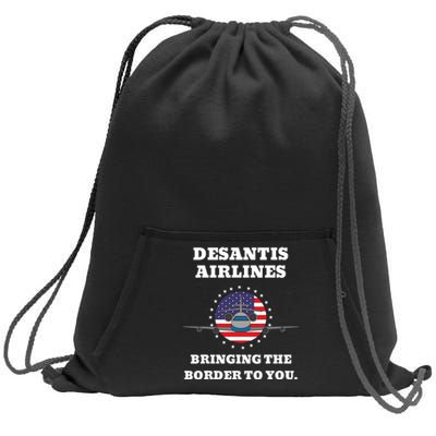 DeSantis Airlines Gift Sweatshirt Cinch Pack Bag