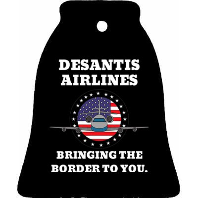 DeSantis Airlines Gift Ceramic Bell Ornament