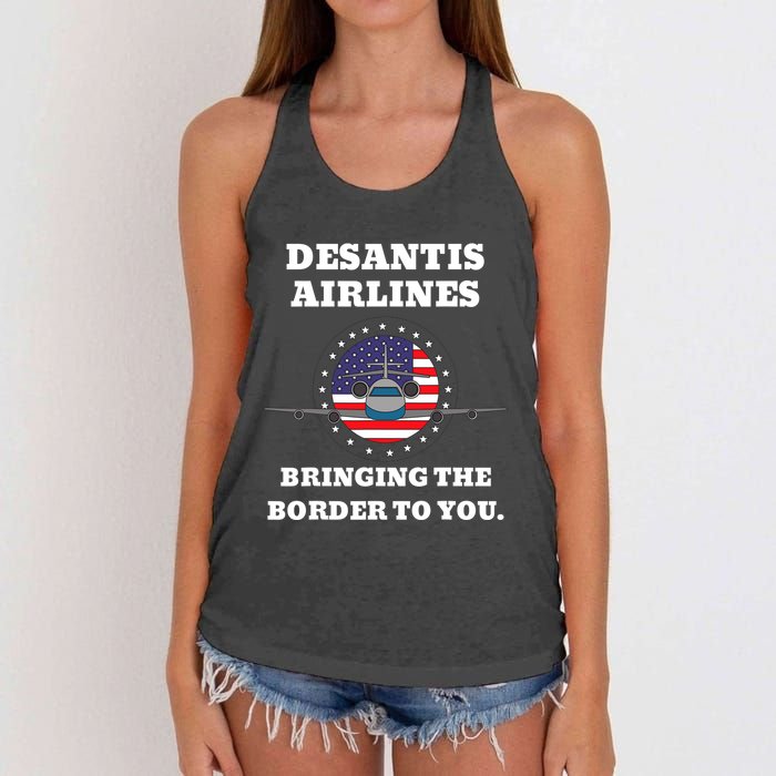 DeSantis Airlines Gift Women's Knotted Racerback Tank