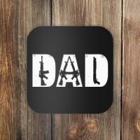 Dad And Guns Collection Vintage FatherS Day Gun Lover Dad Coaster