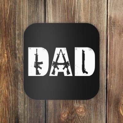 Dad And Guns Collection Vintage FatherS Day Gun Lover Dad Coaster