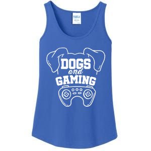 Dogs And Gaming Gamer Video Game Player Games Nerd Geek Gift Ladies Essential Tank