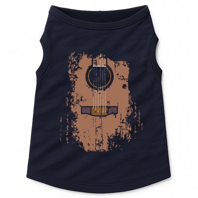 Distressed Acoustic Guitar Vintage Player Rock Roll Music Doggie Tank