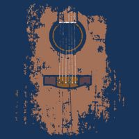 Distressed Acoustic Guitar Vintage Player Rock Roll Music Tall T-Shirt