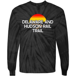 Delaware And Hudson Rail Trail Usa Rail Trail Biking Tie-Dye Long Sleeve Shirt