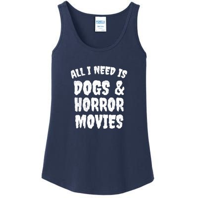 Dogs And Horror Movies Horror Fan Gift Ladies Essential Tank