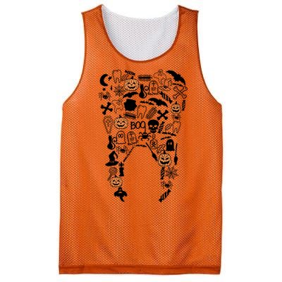 Dental Assistant Halloween Dentist Lover Pumpkin Ghost Spooky Mesh Reversible Basketball Jersey Tank