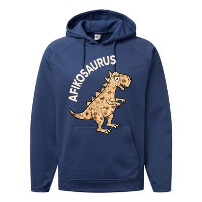 Dinosaur Afiko Hebrew Passover Jewish Funny Performance Fleece Hoodie