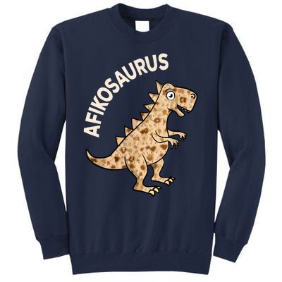 Dinosaur Afiko Hebrew Passover Jewish Funny Tall Sweatshirt