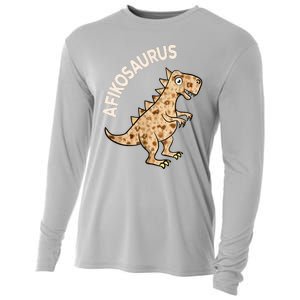 Dinosaur Afiko Hebrew Passover Jewish Funny Cooling Performance Long Sleeve Crew