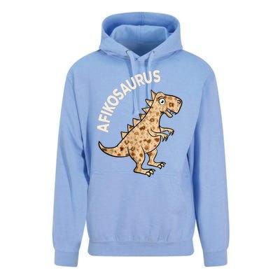 Dinosaur Afiko Hebrew Passover Jewish Funny Unisex Surf Hoodie