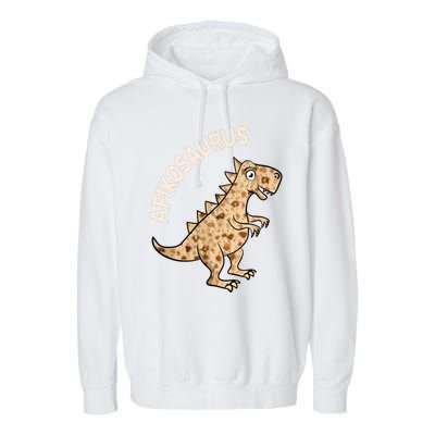 Dinosaur Afiko Hebrew Passover Jewish Funny Garment-Dyed Fleece Hoodie