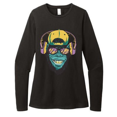 DJ Ape Headphones Womens CVC Long Sleeve Shirt