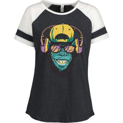 DJ Ape Headphones Enza Ladies Jersey Colorblock Tee