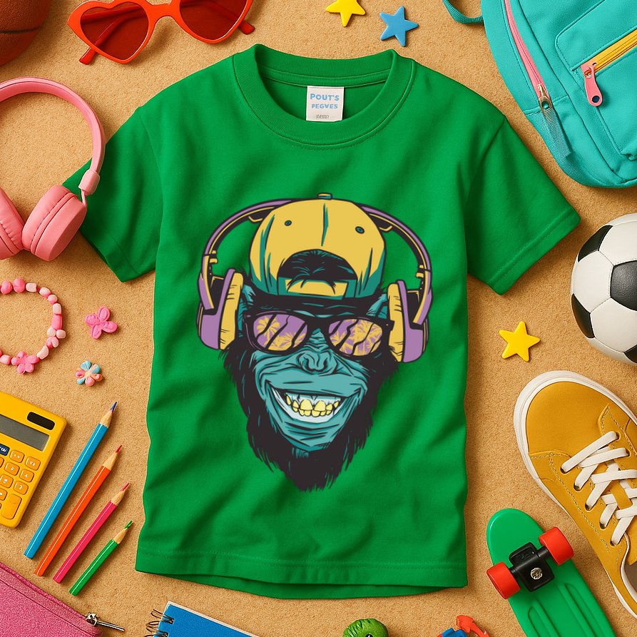 DJ Ape Headphones Kids T-Shirt