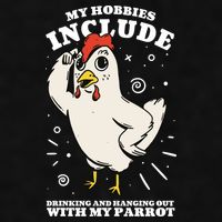 Drinking And Hanging Out With My Parrot Hobby Funny Ladies PosiCharge Tri-Blend Wicking Tank