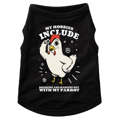 Drinking And Hanging Out With My Parrot Hobby Funny Doggie Tank