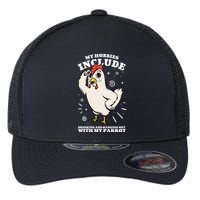 Drinking And Hanging Out With My Parrot Hobby Funny Flexfit Unipanel Trucker Cap