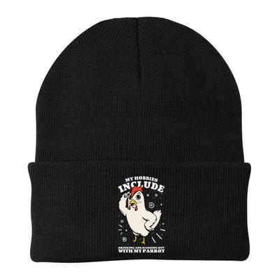 Drinking And Hanging Out With My Parrot Hobby Funny Beanie