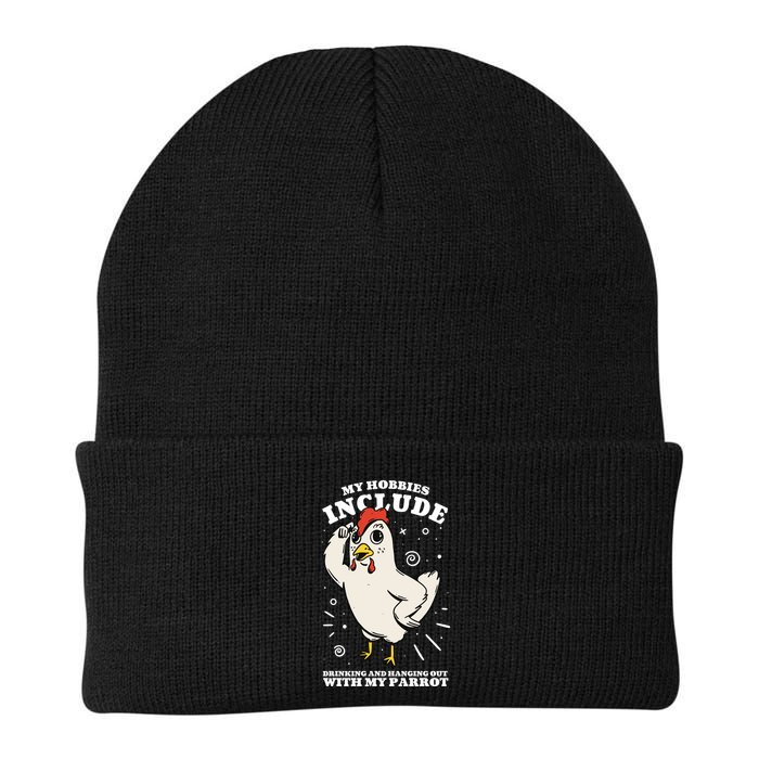 Drinking And Hanging Out With My Parrot Hobby Funny Beanie