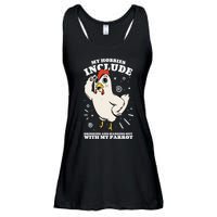 Drinking And Hanging Out With My Parrot Hobby Funny Ladies Essential Flowy Tank