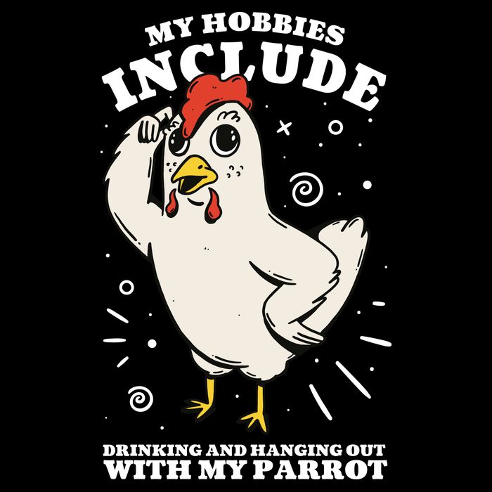 Drinking And Hanging Out With My Parrot Hobby Funny 16 in Basic Backpack