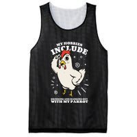 Drinking And Hanging Out With My Parrot Hobby Funny Mesh Reversible Basketball Jersey Tank