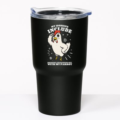 Drinking And Hanging Out With My Parrot Hobby Funny Tumbler