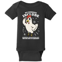 Drinking And Hanging Out With My Parrot Hobby Funny Baby Bodysuit