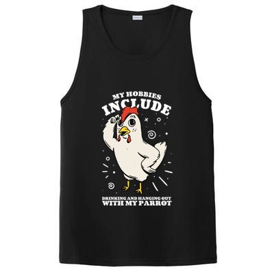 Drinking And Hanging Out With My Parrot Hobby Funny PosiCharge Competitor Tank
