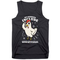 Drinking And Hanging Out With My Parrot Hobby Funny Tank Top