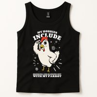 Drinking And Hanging Out With My Parrot Hobby Funny Tank Top